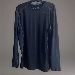 Nike Pro Compression Shirt Sz L Mens Long Sleeve Dri Fit Pro Combat Fitted Black